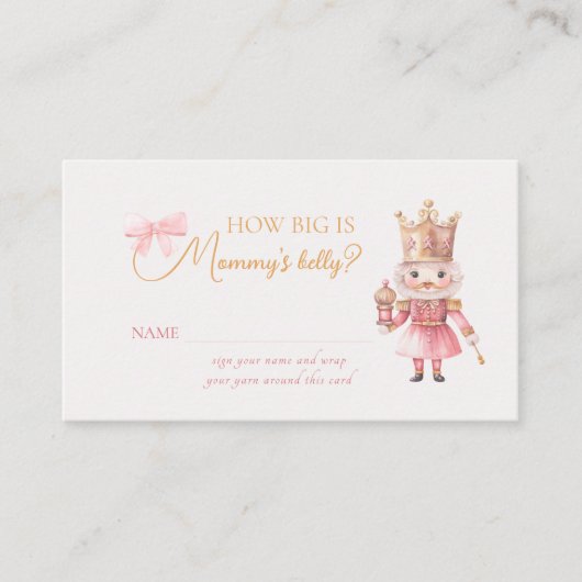 クリスマス赤ちゃんシャワーくるみクラッカーどのように大きいかママ エンクロージャーカード (正面)