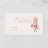 クリスマス赤ちゃんシャワーくるみ割り当て数 エンクロージャーカード (正面)