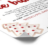 クリスマス赤ちゃんシャワーのサインからのメッセージ ポスター (角)