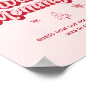 クリスマス赤ちゃんシャワーゲームママは何歳だった ポスター (角)