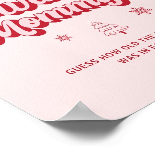 クリスマス赤ちゃんシャワーゲームママは何歳だった ポスター (角)