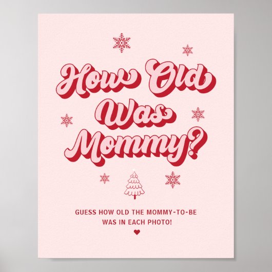 クリスマス赤ちゃんシャワーゲームママは何歳だった ポスター (正面)