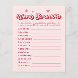 クリスマス赤ちゃんシャワー単語スカンブルゲーム