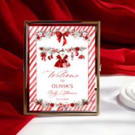 クリスマス赤ちゃん服女の子ベビーシャワーへようこそ ポスター