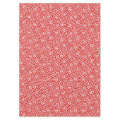 クリスマス赤と白のエレガント花の模様 テーブルクロス (正面)