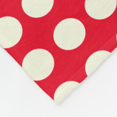 クリスマス赤と白の幾何学的ドットのパターン フリースブランケット (角)