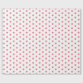 クリスマス赤と白の雪のかわいい休日 ラッピングペーパー (フラット)