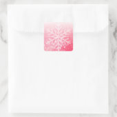 クリスマス赤と白の雪片 スクエアシール (バッグ)