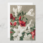 クリスマス赤と白りんご花 シーズンカード (正面/裏面)
