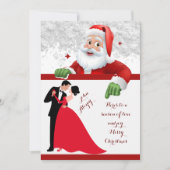クリスマス赤と白カップル セーブザデート (正面)