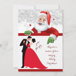 クリスマス赤と白カップル セーブザデート