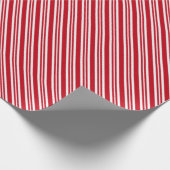 クリスマス赤と白キャンディストライプーのパターン ラッピングペーパー (角)