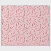 クリスマス赤と白キャンディーケーン冬シームレス ラッピングペーパー (フラット)