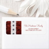 クリスマス赤と白サンタクロースのスーツ ラベル (インサイチュ)