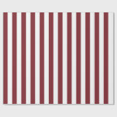 クリスマス赤と白ストライプパターン ラッピングペーパー (フラット)