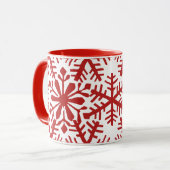 クリスマス赤と白セーターのマグカップ マグカップ (正面左)