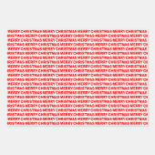 クリスマス赤と白タイポグラフィ ラッピングペーパーシート (正面2)