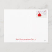 クリスマス赤と白ハッピーホリデー シーズンポストカード (裏面)