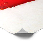 クリスマス赤と白ハッピーホリデー ポスター (角)