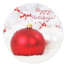 クリスマス赤と白ハッピーホリデー