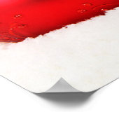 クリスマス赤と白ハッピーホリデーIVポスター ポスター (角)