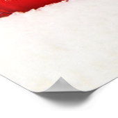 クリスマス赤と白ハッピーホリデーVポスター ポスター (角)