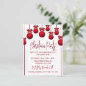 クリスマス赤と白パーティの招待状 シーズンカード (スタンド正面)