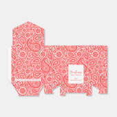 クリスマス赤と白ペイズリーパターン フェイバーボックス (折り畳みなし)