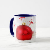 クリスマス赤と白メリークリスマスI マグカップ (正面左)