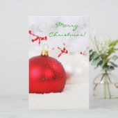 クリスマス赤と白メリークリスマスI 便箋 (スタンド正面)