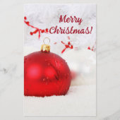 クリスマス赤と白メリークリスマスIII 便箋 (正面)