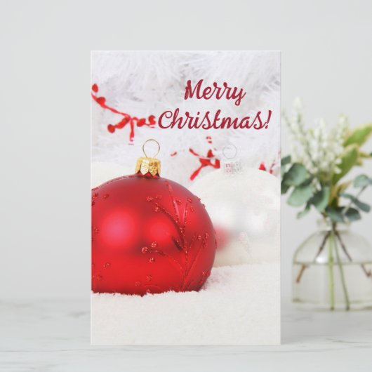 クリスマス赤と白メリークリスマスIII 便箋 (スタンド正面)