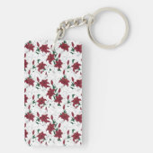 クリスマス赤と白ユリ キーホルダー (裏面)