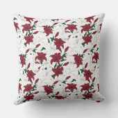 クリスマス赤と白ユリ クッション (裏面)