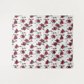 クリスマス赤と白ユリ タペストリー (正面(横))