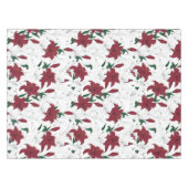 クリスマス赤と白ユリ テーブルクロス (正面(横))