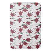 クリスマス赤と白ユリ バスマット (正面縦)