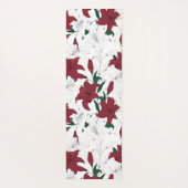 クリスマス赤と白ユリ ヨガマット (裏面)