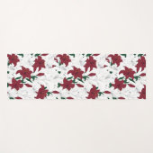 クリスマス赤と白ユリ ヨガマット (正面(横))
