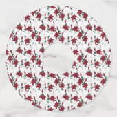 クリスマス赤と白ユリ ワイングラスタグ (裏面)