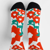 クリスマス赤と白休暇 ソックス (上部)