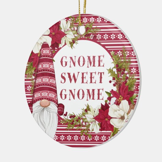 クリスマス赤と白格言 セラミックオーナメント (左)