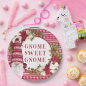 クリスマス赤と白格言 ペーパープレート (パーティー)