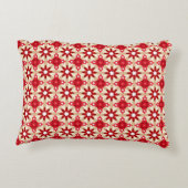 クリスマス赤と白花柄 アクセントクッション (裏面)