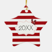 クリスマス赤と白魔法 セラミックオーナメント (裏面)