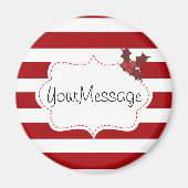 クリスマス赤と白魔法 マグネット (正面)