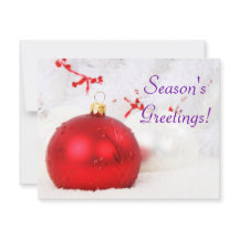 クリスマス赤と白・シーズンの挨拶の招待