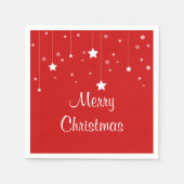 クリスマス赤と白 スタンダードカクテルナプキン (正面)