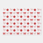 クリスマス赤と白 ラッピングペーパーシート (正面2)