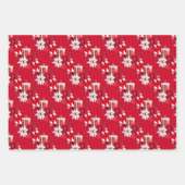 クリスマス赤と白 ラッピングペーパーシート (正面)